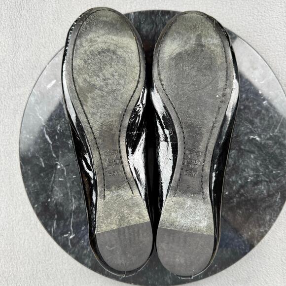 Tory Burch Caroline Black Patent Leather Flat Ballet Shoes Women’s Size 6.5M US - Picture 7 of 7